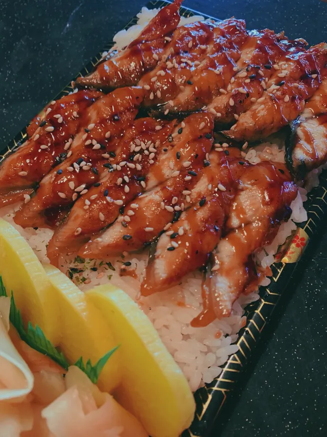 Unagi Don, glazed eel over rice